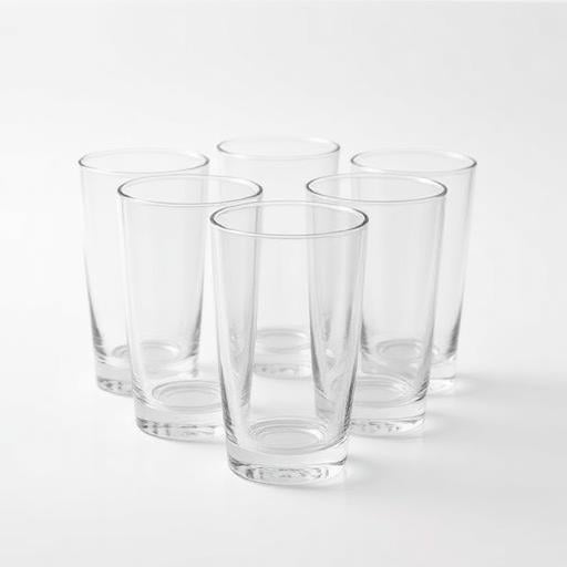 Set of 6 glass tumblers