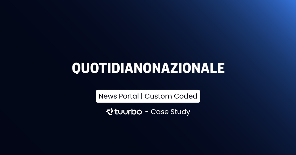 Quotidiano Nazionale sceglie Tuurbo
